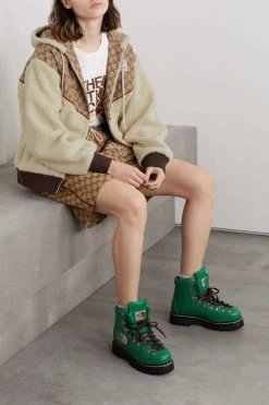 GUCCI + The North Face Kapuzenjacke Aus Canvas Aus Einer Baumwollmischung Mit Jacquard-Muster Und Stickerei ,Beige -Gucci Verkäufe w920 q60 1819