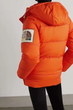 GUCCI + The North Face Daunenjacke Aus Gestepptem Shell Mit Print Und Kapuze ,Orange -Gucci Verkäufe w920 q60 1833