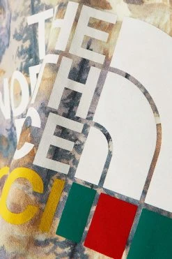 GUCCI + The North Face Hoodie Aus Bedrucktem Baumwoll-Jersey ,Grün -Gucci Verkäufe w920 q60 1870