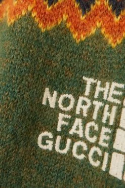GUCCI + The North Face Pullover Aus Einer Mohairmischung Mit Intarsienmuster Und Stickerei ,Gelb -Gucci Verkäufe w920 q60 1876