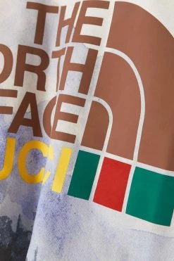 GUCCI + The North Face T-Shirt Aus Baumwoll-Jersey Mit Print ,Grün -Gucci Verkäufe w920 q60 1888
