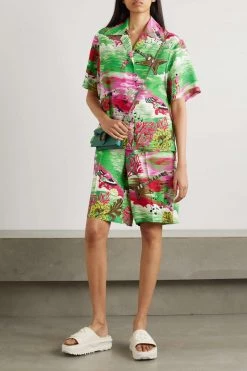 GUCCI Love Parade Shorts Aus Bedruckter Popeline ,Grün -Gucci Verkäufe w920 q60 19