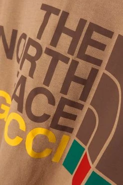 GUCCI + The North Face T-Shirt Aus Baumwoll-Jersey Mit Print ,Camel -Gucci Verkäufe w920 q60 1906