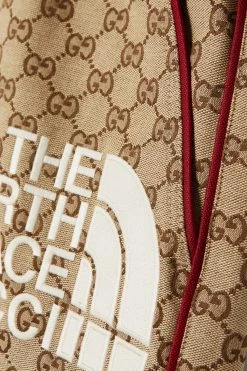 GUCCI + The North Face Shorts Aus Canvas Aus Einer Baumwollmischung Mit Jacquard-Muster Und Stickereien ,Camel -Gucci Verkäufe w920 q60 1912