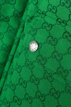 GUCCI + The North Face Daunenjacke Aus Canvas Aus Einer Baumwollmischung Mit Jacquard-Muster Und Kapuze ,Grün -Gucci Verkäufe w920 q60 1918