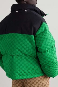 GUCCI + The North Face Daunenjacke Aus Canvas Aus Einer Baumwollmischung Mit Jacquard-Muster Und Kapuze ,Grün -Gucci Verkäufe w920 q60 1919