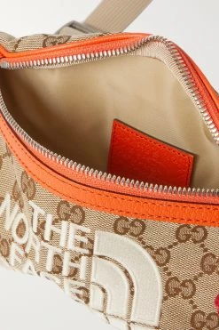 GUCCI + The North Face Gürteltasche Aus Beschichtetem Canvas Mit Jacquard-Muster Und Stickereien ,Orange -Gucci Verkäufe w920 q60 1925
