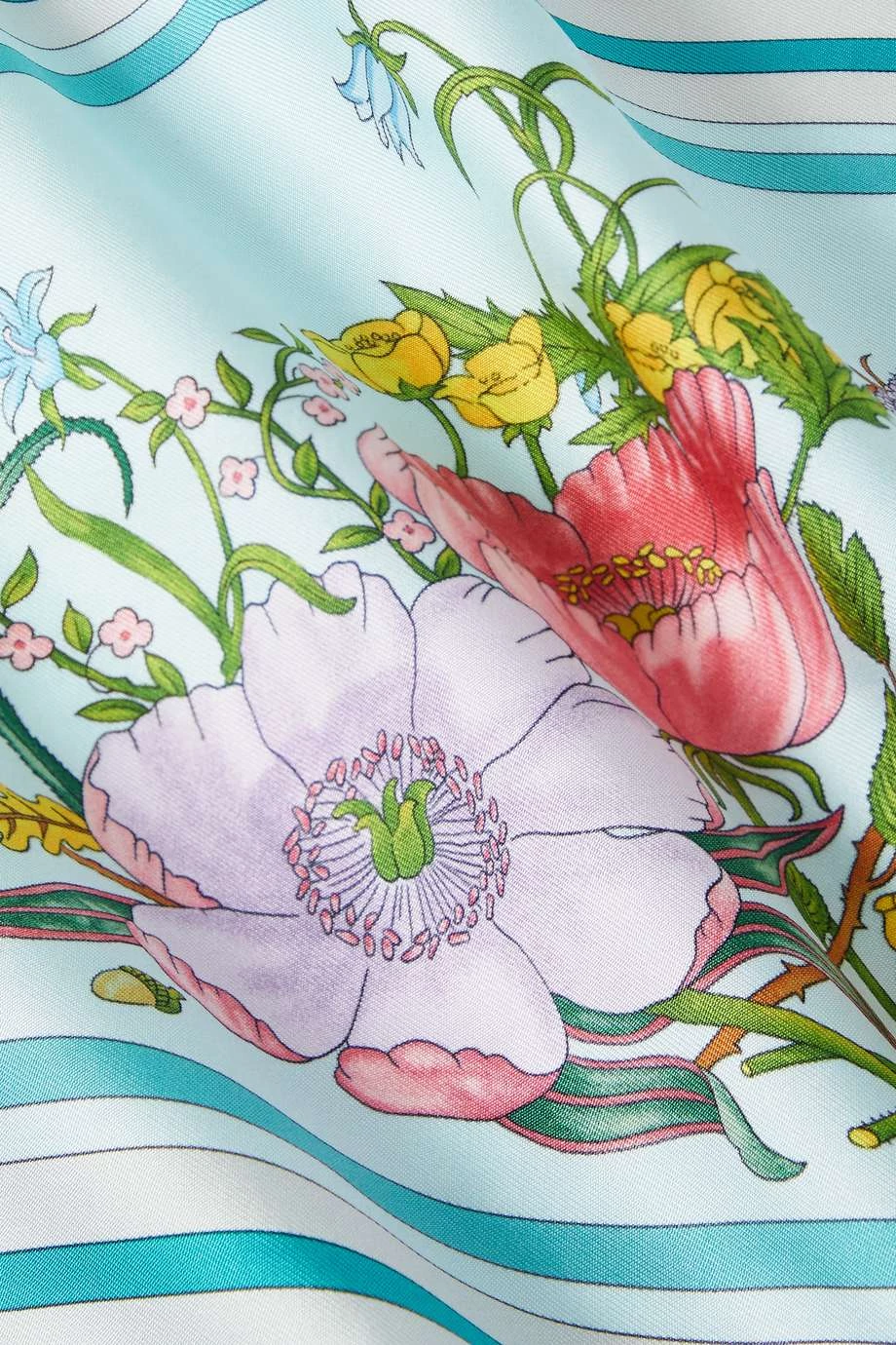 GUCCI Tuch Aus Bedrucktem Seiden-Twill ,Blau 3 GUCCI Tuch Aus Bedrucktem Seiden-Twill ,Blau – Bild 3