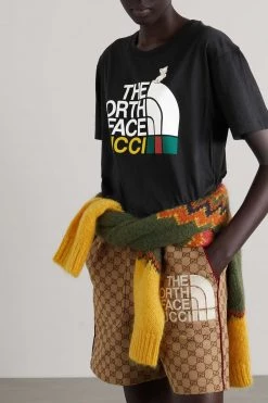 GUCCI + The North Face T-Shirt Aus Baumwoll-Jersey Mit Print ,Schwarz -Gucci Verkäufe w920 q60 1940