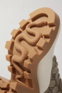 GUCCI Trip Schnürstiefel Aus Leder Und Beschichtetem Canvas Mit Logoprint ,Beige -Gucci Verkäufe w920 q60 1958