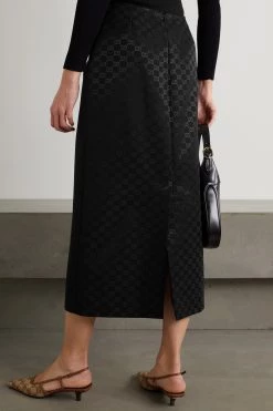 GUCCI Midirock Aus Jacquard Aus Einer Baumwollmischung ,Schwarz -Gucci Verkäufe w920 q60 1969