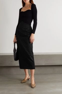 GUCCI Midirock Aus Jacquard Aus Einer Baumwollmischung ,Schwarz -Gucci Verkäufe w920 q60 1972