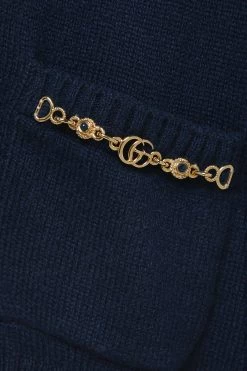 GUCCI Cardigan Aus Kaschmir Mit Horsebit-Details ,Navy -Gucci Verkäufe w920 q60 1984