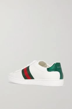 GUCCI Ace Sneakers Mit Besatz Aus Wasserschlangenleder Und Stickerei ,Weiß -Gucci Verkäufe w920 q60 1992