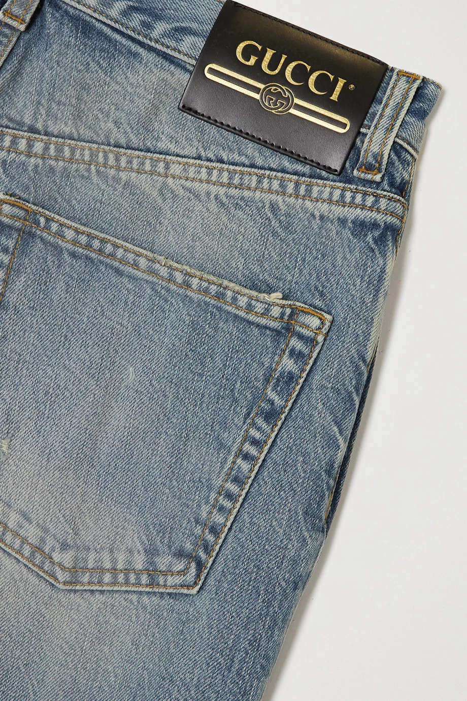 GUCCI Boyfriend-Jeans Aus Bio-Denim In Distressed-Optik ,Blau 5 GUCCI Boyfriend-Jeans Aus Bio-Denim In Distressed-Optik ,Blau – Bild 5