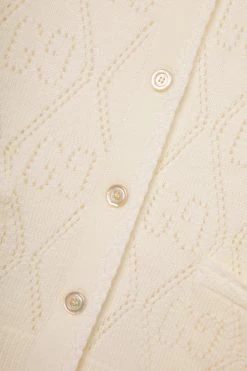 GUCCI Verkürzter Cardigan Aus Wolle In Pointelle-Strick ,Wollweiß -Gucci Verkäufe w920 q60 2015