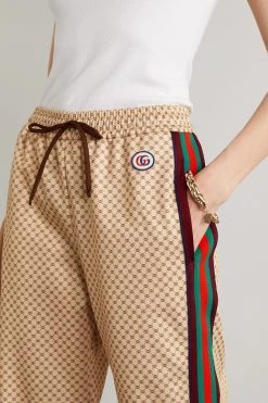 GUCCI Jogginghose Aus Bedrucktem Technischem Jersey Mit Streifen Und Applikation ,Beige -Gucci Verkäufe w920 q60 2034