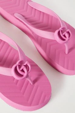 GUCCI Pascar Zehensandalen Aus Gummi Mit Logoverzierung ,Pink -Gucci Verkäufe w920 q60 2051