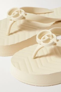 GUCCI Pascar Zehensandalen Aus Gummi Mit Logoverzierung ,Wollweiß -Gucci Verkäufe w920 q60 2056