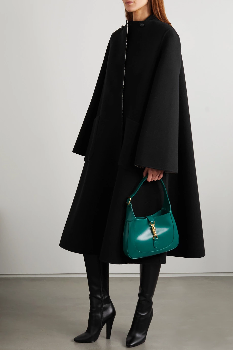 GUCCI Wendbarer Mantel Aus Einer Woll-Seidenmischung ,Schwarz 3 GUCCI Wendbarer Mantel Aus Einer Woll-Seidenmischung ,Schwarz – Bild 3