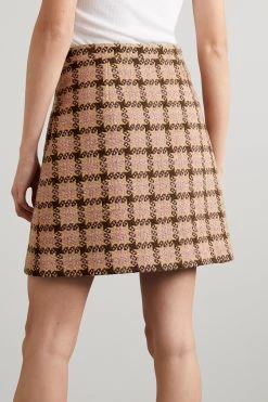 GUCCI Minirock Aus Kariertem Metallic-Tweed ,Pink 9 GUCCI Minirock Aus Kariertem Metallic-Tweed ,Pink -Gucci Verkäufe w920 q60 2073