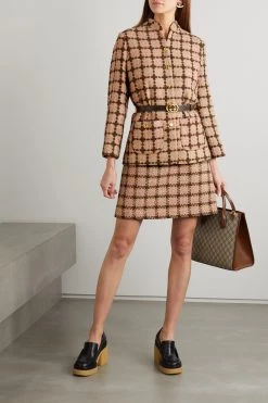 GUCCI Minirock Aus Kariertem Metallic-Tweed ,Pink 11 GUCCI Minirock Aus Kariertem Metallic-Tweed ,Pink -Gucci Verkäufe w920 q60 2075