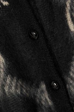 GUCCI Cardigan Aus Jacquard Aus Einer Gebürsteten Mohairmischung ,Schwarz -Gucci Verkäufe w920 q60 2080