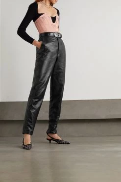 GUCCI Aria Karottenhose Aus Leder ,Schwarz -Gucci Verkäufe w920 q60 2087