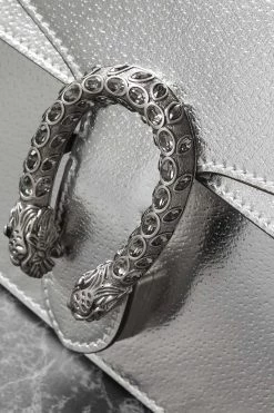 GUCCI Dionysus Schultertasche Aus Leder In Metallic-Optik ,Silber -Gucci Verkäufe w920 q60 210