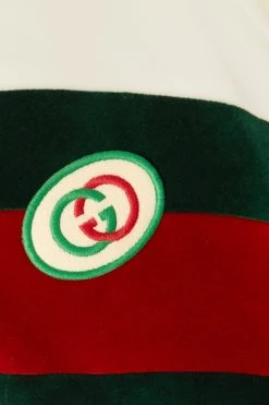 GUCCI Kapuzenjacke Aus Jersey Aus Einer Baumwollmischung Mit Samtstreifen Und Applikation ,Weiß -Gucci Verkäufe w920 q60 2113