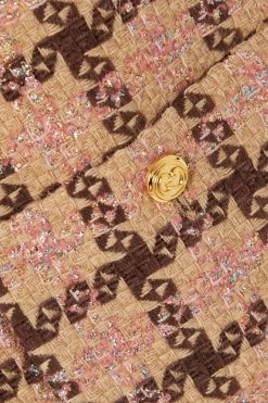 GUCCI Weste Aus Kariertem Metallic-Tweed ,Pink -Gucci Verkäufe w920 q60 2118