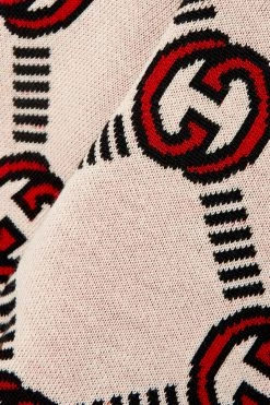 GUCCI Wendbarer Pullover Aus Jacquard Aus Einer Wollmischung ,Wollweiß -Gucci Verkäufe w920 q60 2124