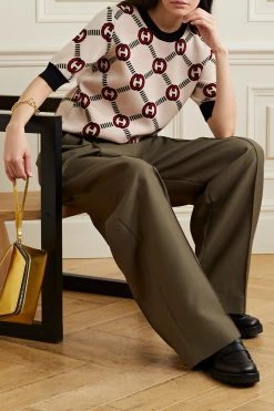 GUCCI Wendbarer Pullover Aus Jacquard Aus Einer Wollmischung ,Wollweiß -Gucci Verkäufe w920 q60 2126