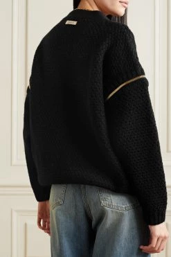 GUCCI Wandelbarer Zopfstrickpullover Aus Wolle ,Schwarz -Gucci Verkäufe w920 q60 2130
