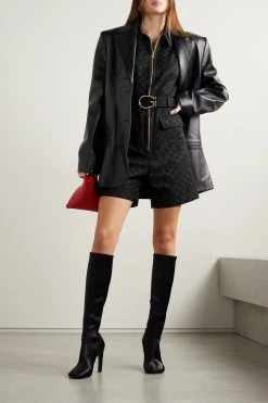 GUCCI Playsuit Aus Jacquard Aus Einer Baumwollmischung Mit Gürtel ,Schwarz -Gucci Verkäufe w920 q60 2156