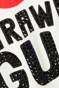 GUCCI Strawberry Verzierter Oversized-Hoodie Aus Baumwoll-Jersey ,Weiß -Gucci Verkäufe w920 q60 2167