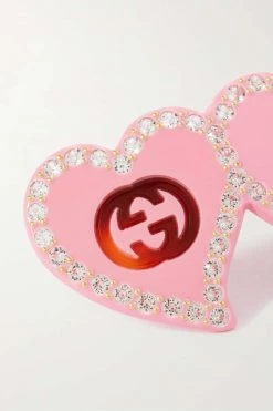 GUCCI Haarspange Aus Harz Mit Goldfarbenen Details Und Kristallen ,Pink -Gucci Verkäufe w920 q60 2172