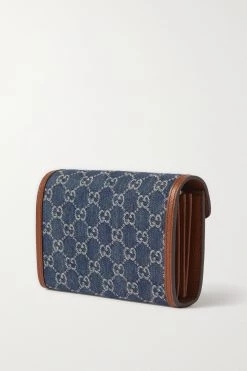 GUCCI Dionysus Mini Schultertasche Aus Bio-Denim Mit Jacquard-Muster Und Lederbesätzen ,Blau -Gucci Verkäufe w920 q60 2181