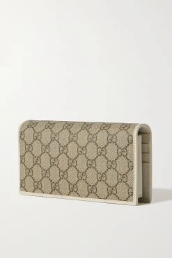 GUCCI Horsebit 1955 Schultertasche Aus Bedrucktem Beschichtetem Canvas Mit Lederbesätzen ,Weiß -Gucci Verkäufe w920 q60 2203