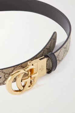 GUCCI Wendbarer Gürtel Aus Leder Und Beschichtetem Canvas Mit Print ,Elfenbein -Gucci Verkäufe w920 q60 2218