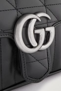 GUCCI GG Marmont 2.0 Kleine Schultertasche Aus Gestepptem Leder ,Schwarz -Gucci Verkäufe w920 q60 2273