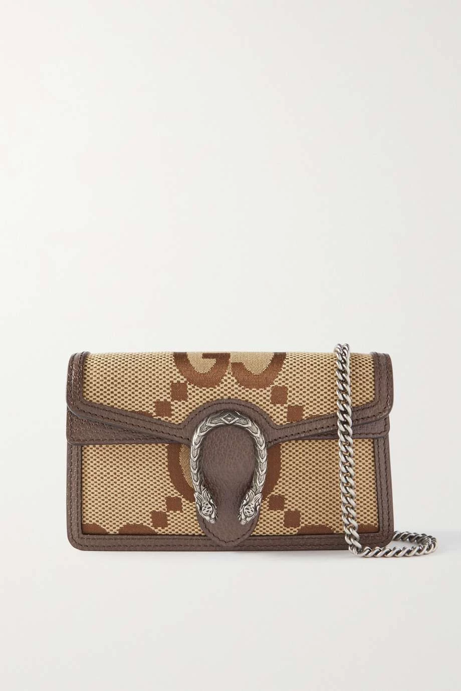 GUCCI Dionysus Super Mini Schultertasche Aus Beschichtetem Canvas Mit Lederbesätzen ,Camel 1 GUCCI Dionysus Super Mini Schultertasche Aus Beschichtetem Canvas Mit Lederbesätzen ,Camel
