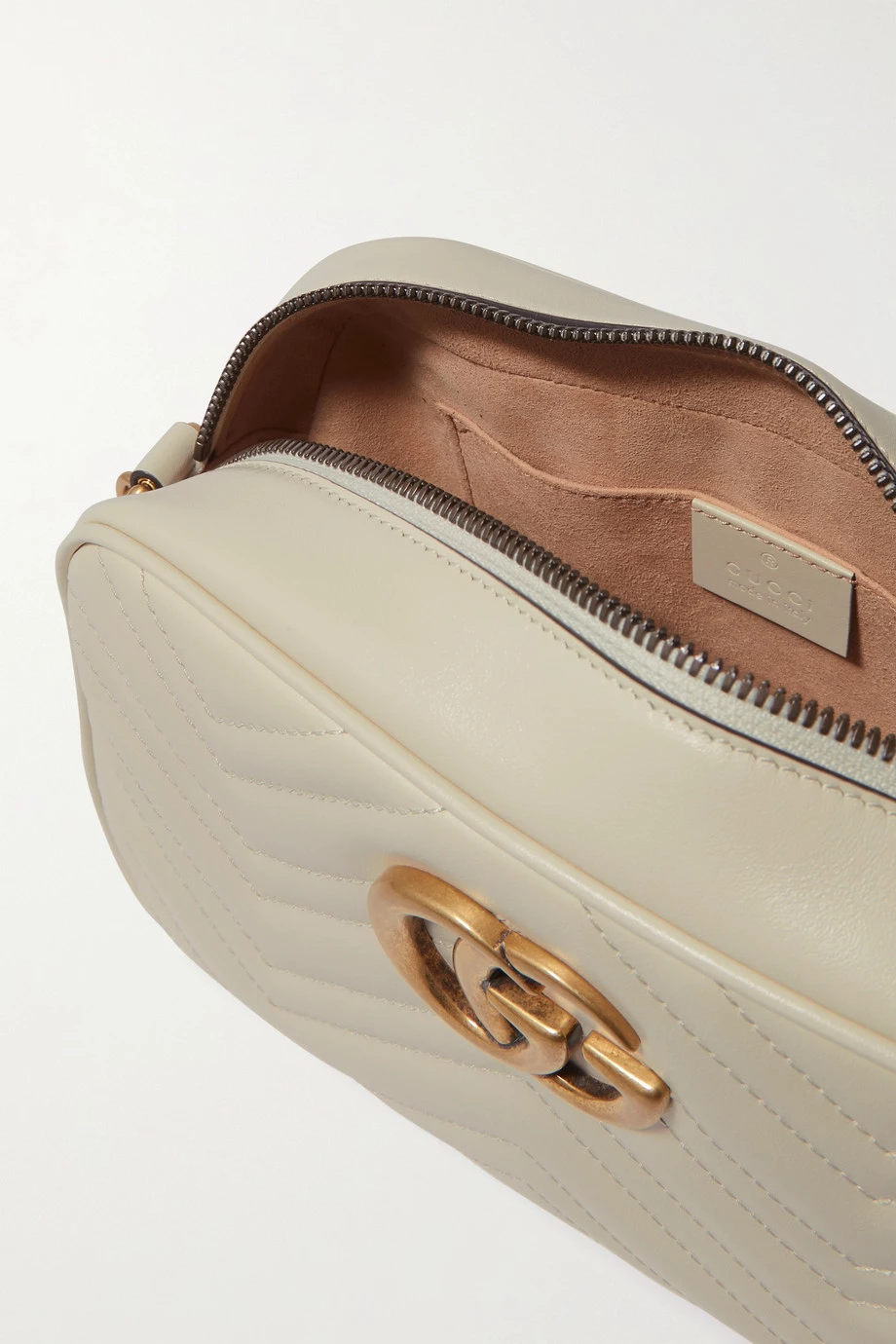 GUCCI GG Marmont Camera Kleine Schultertasche Aus Gestepptem Leder ,Weiß 5 GUCCI GG Marmont Camera Kleine Schultertasche Aus Gestepptem Leder ,Weiß – Bild 5