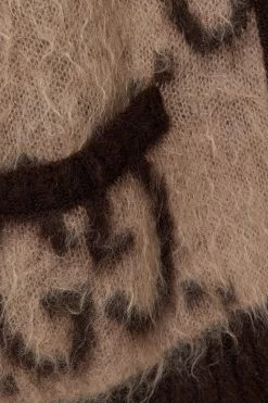 GUCCI Wendbarer Oversized-Cardigan Aus Einer Mohairmischung Mit Jacquard-Muster ,Beige -Gucci Verkäufe w920 q60 2327