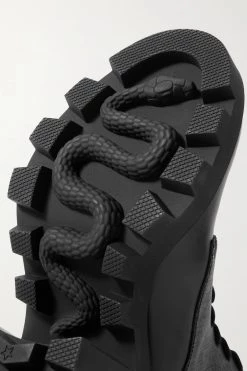 GUCCI Trip Schnürstiefel Aus Leder Und Beschichtetem Canvas Mit Logoprint ,Schwarz -Gucci Verkäufe w920 q60 2343