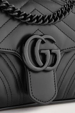 GUCCI GG Marmont 2.0 Schultertasche Aus Gestepptem Leder ,Schwarz -Gucci Verkäufe w920 q60 236
