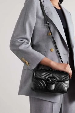 GUCCI GG Marmont 2.0 Schultertasche Aus Gestepptem Leder ,Schwarz -Gucci Verkäufe w920 q60 238