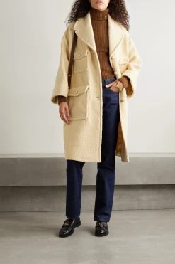 GUCCI Mantel Aus Bouclé-Tweed Aus Einer Wollmischung ,Creme -Gucci Verkäufe w920 q60 2388