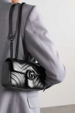 GUCCI GG Marmont 2.0 Schultertasche Aus Gestepptem Leder ,Schwarz -Gucci Verkäufe w920 q60 239