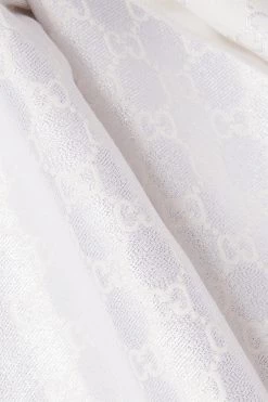 GUCCI Schal Aus Metallic-Jacquard Aus Einer Baumwollmischung ,Elfenbein -Gucci Verkäufe w920 q60 2391